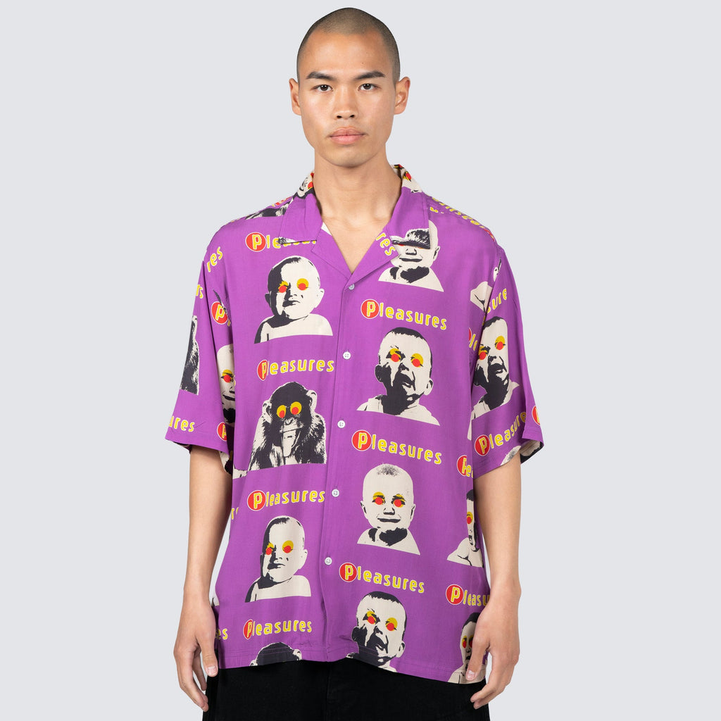 Pleasures - Head Button up purple