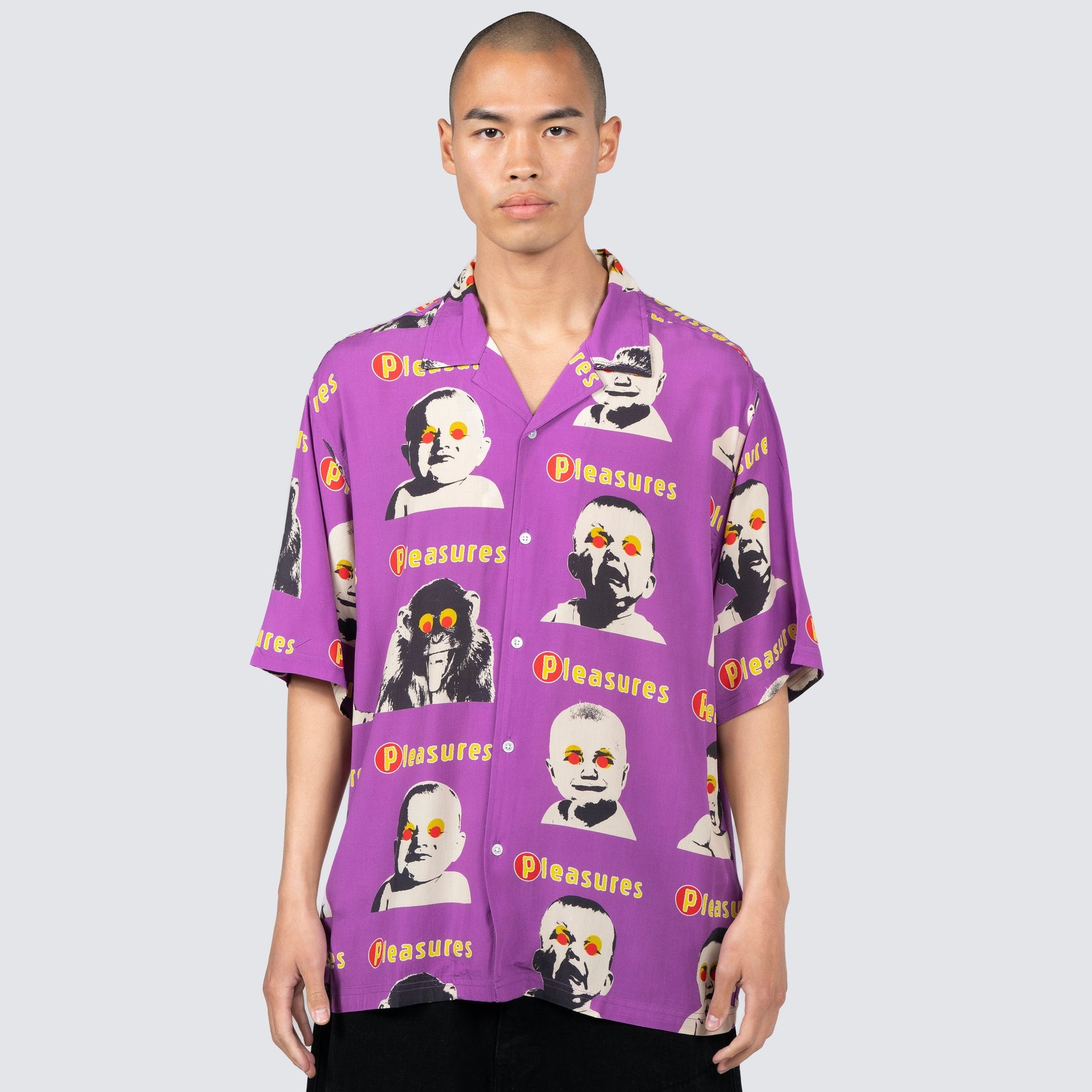 Pleasures - Head Button up purple