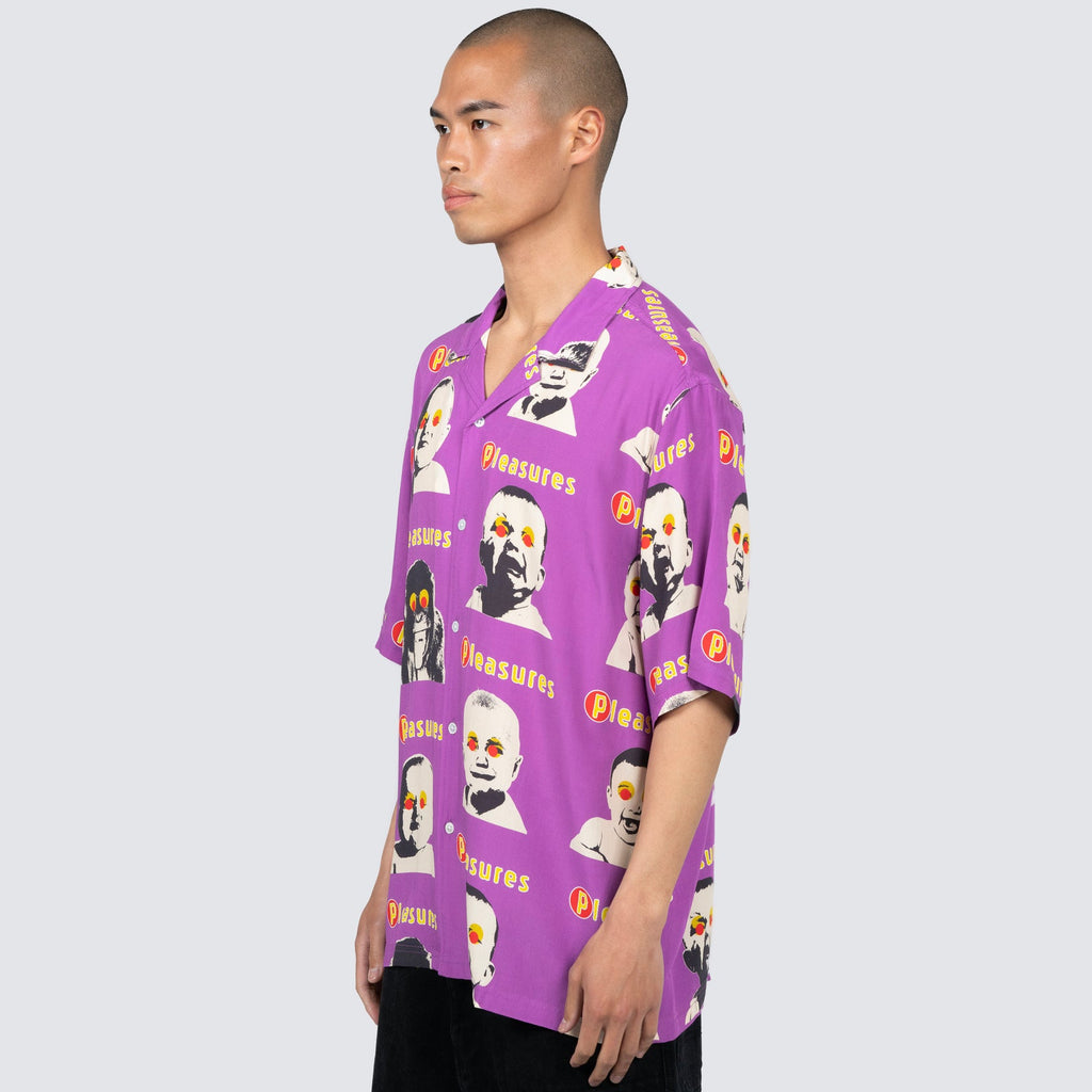 Pleasures - Head Button up purple