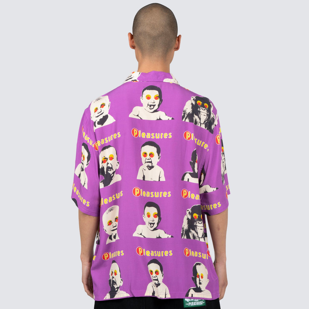 Pleasures - Head Button up purple