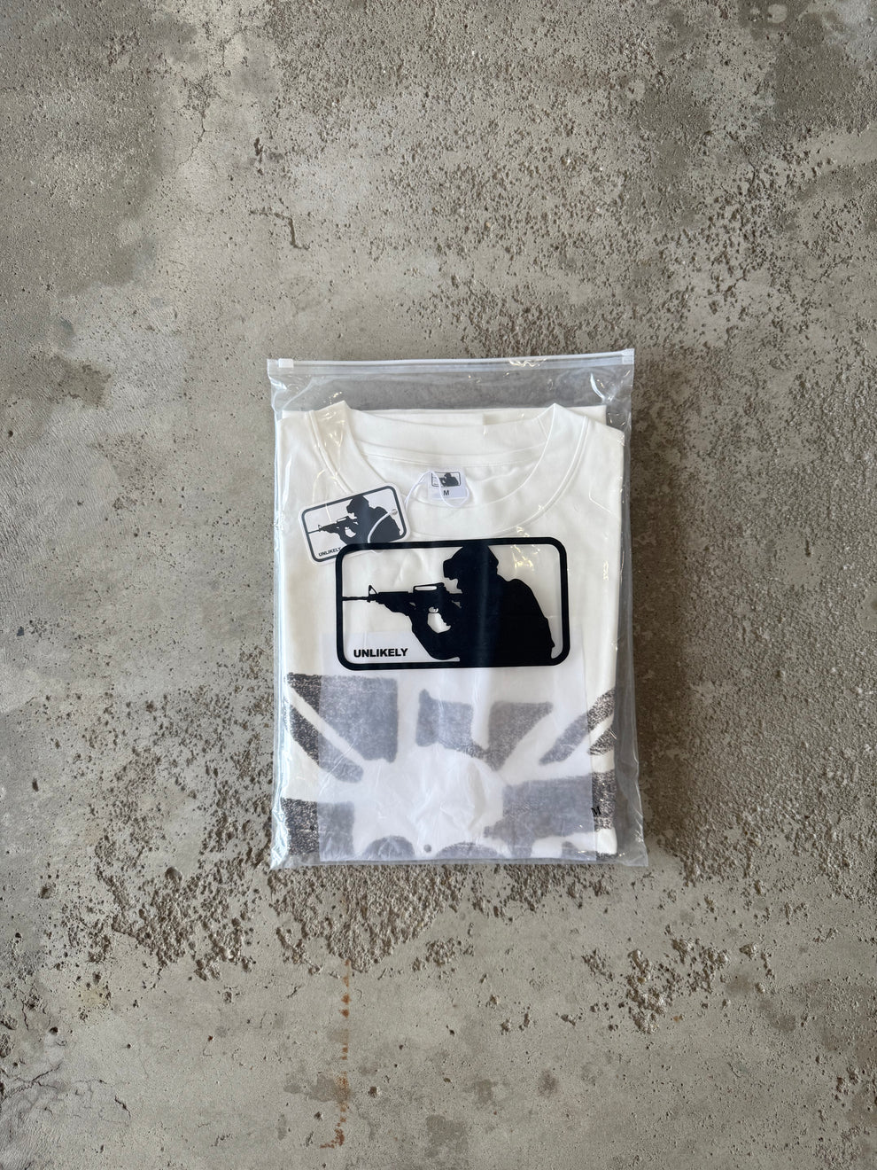 Unlikely - Skull flag L/s t-shirt white