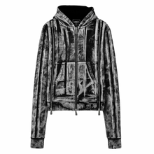 Load image into Gallery viewer, Demik - Black swan 3x zip up hoodie
