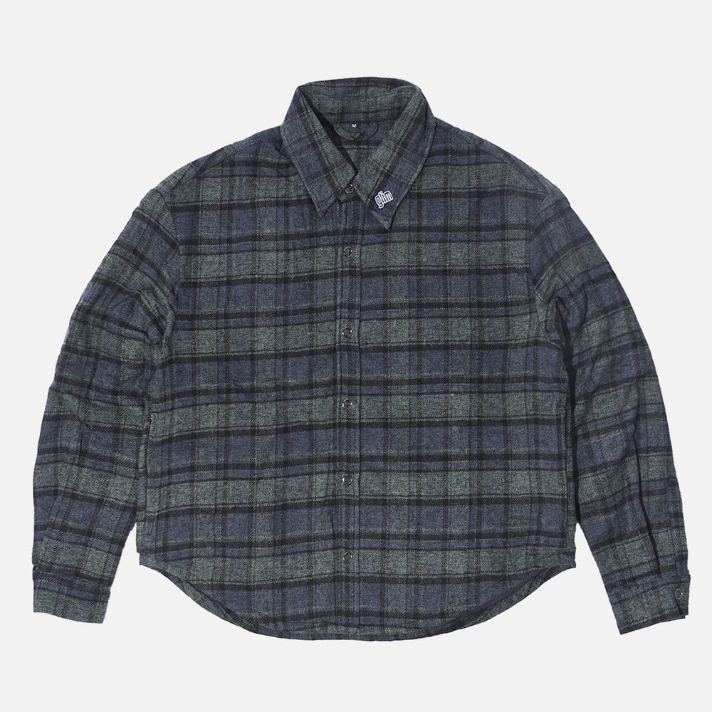 Glim - Hard labor Flannel plaid navy hunter green