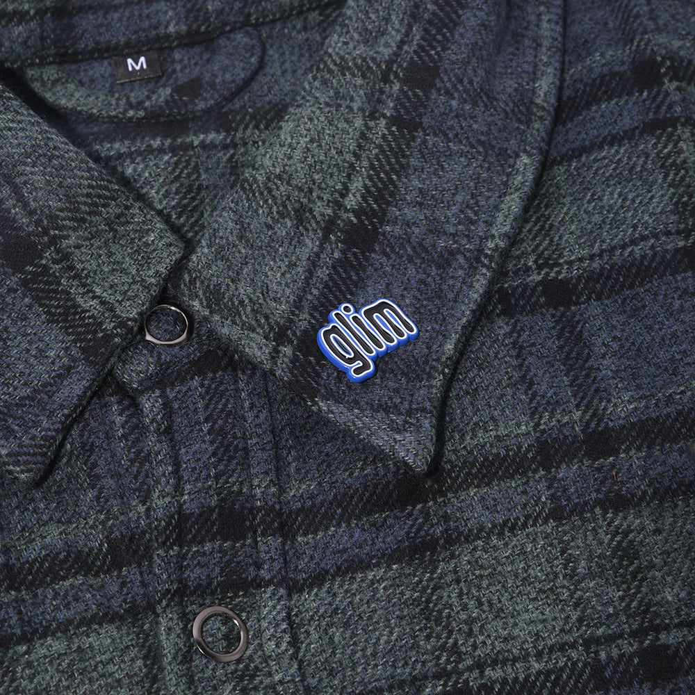 Glim - Hard labor Flannel plaid navy hunter green