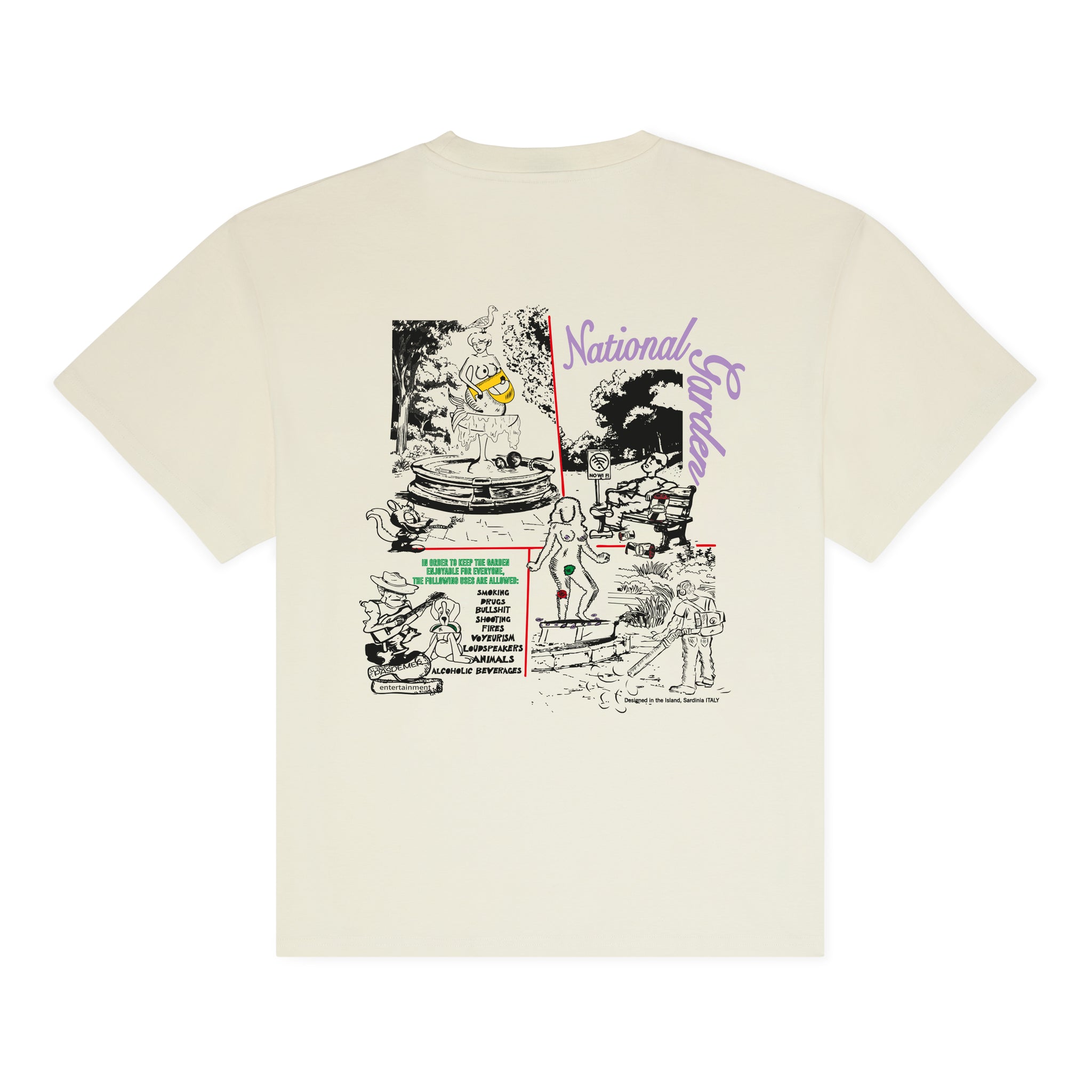 Pas De Mer - National Garden tshirt cream
