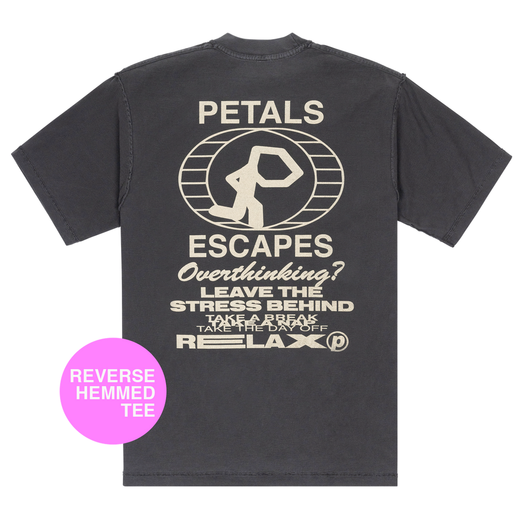 Petals and Peacocks ; Escape reverse hemmed tee