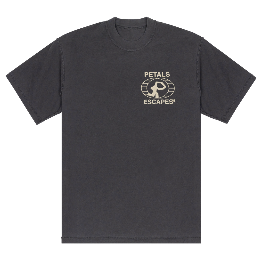Petals and Peacocks ; Escape reverse hemmed tee