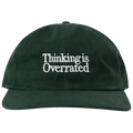 Petals and Peacocks ; Thinking is overrated vintage hat