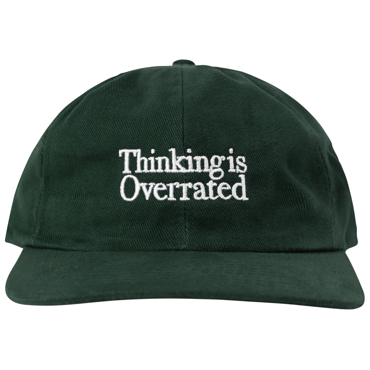 Petals and Peacocks ; Thinking is overrated vintage hat