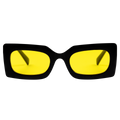 Petals and Peacocks ; Rubic sunglasses black , yellow
