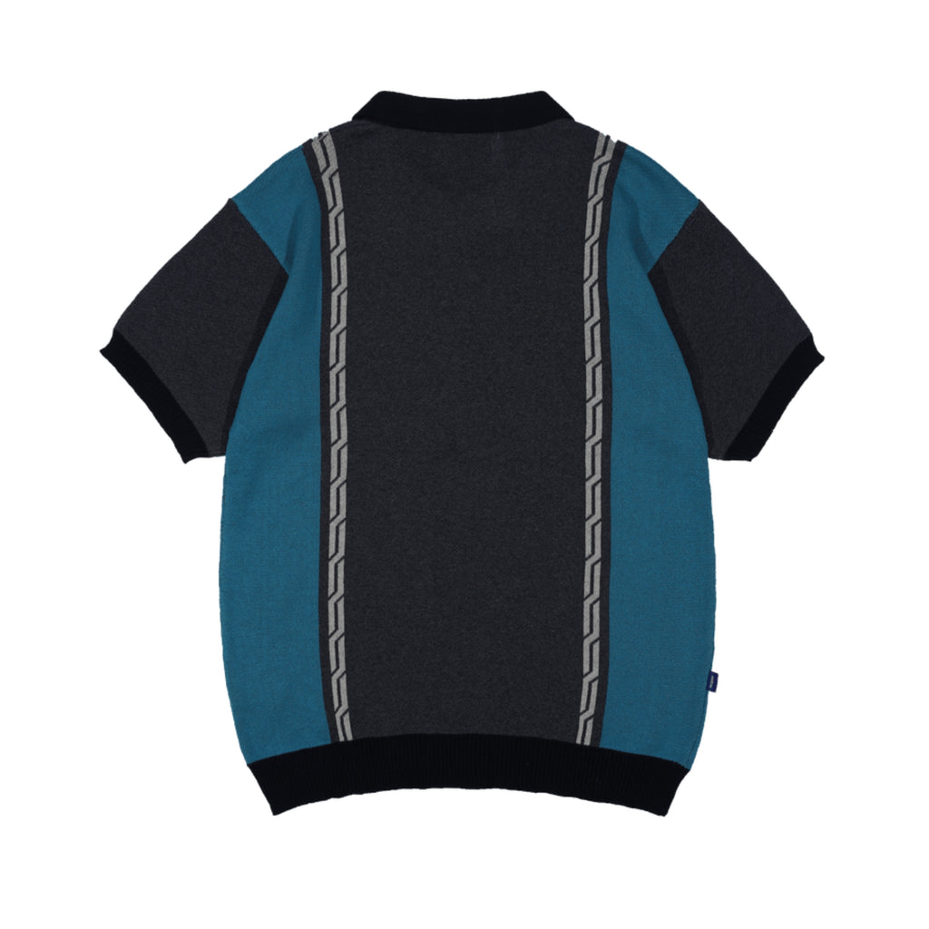Devá States - Chain Jacquard Knit S/S Polo Shirt [Black/Multi]