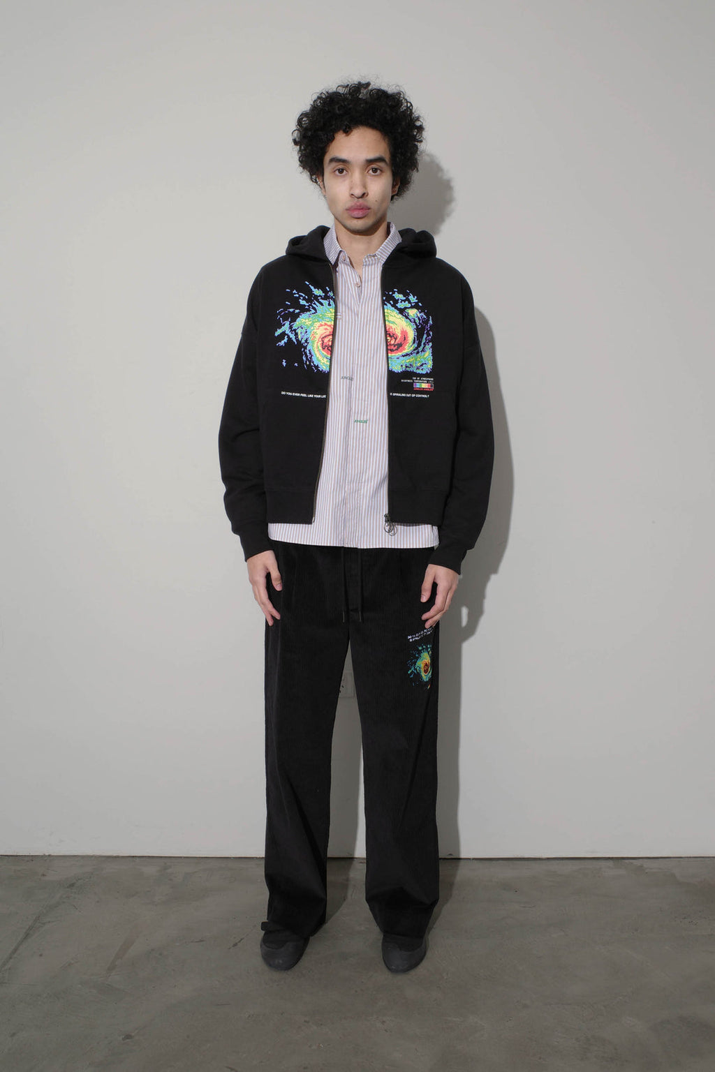 Jungles - Spiraling Zip Hoodie , black