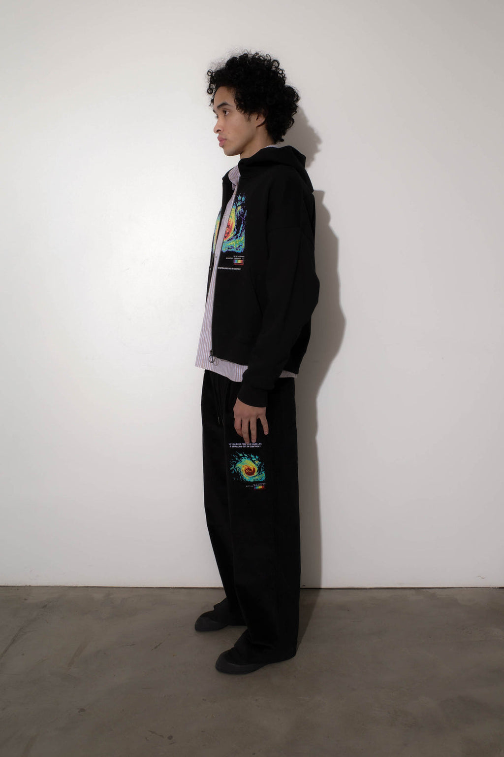 Jungles - Spiraling Zip Hoodie , black
