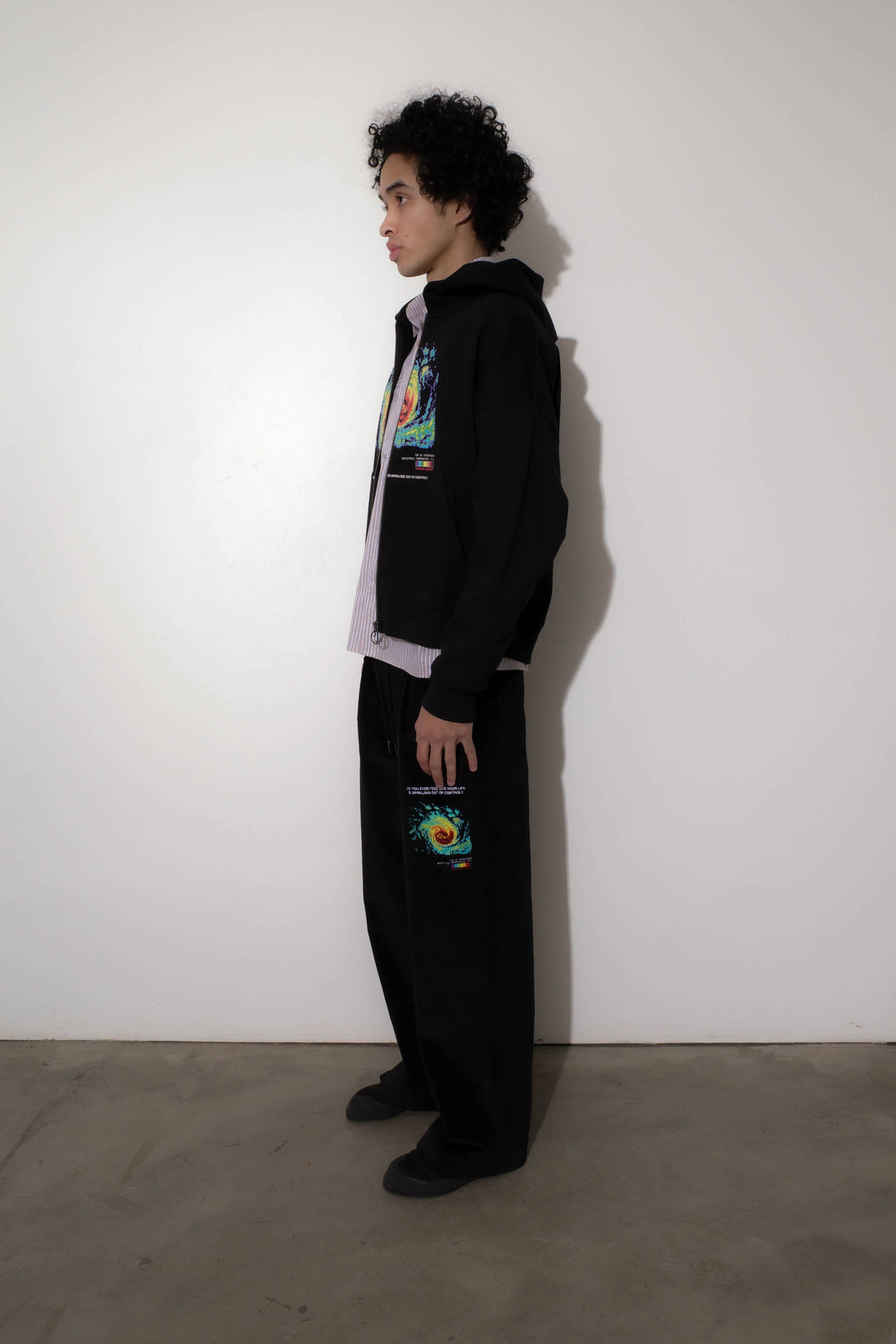 Jungles - Spiraling Zip Hoodie , black