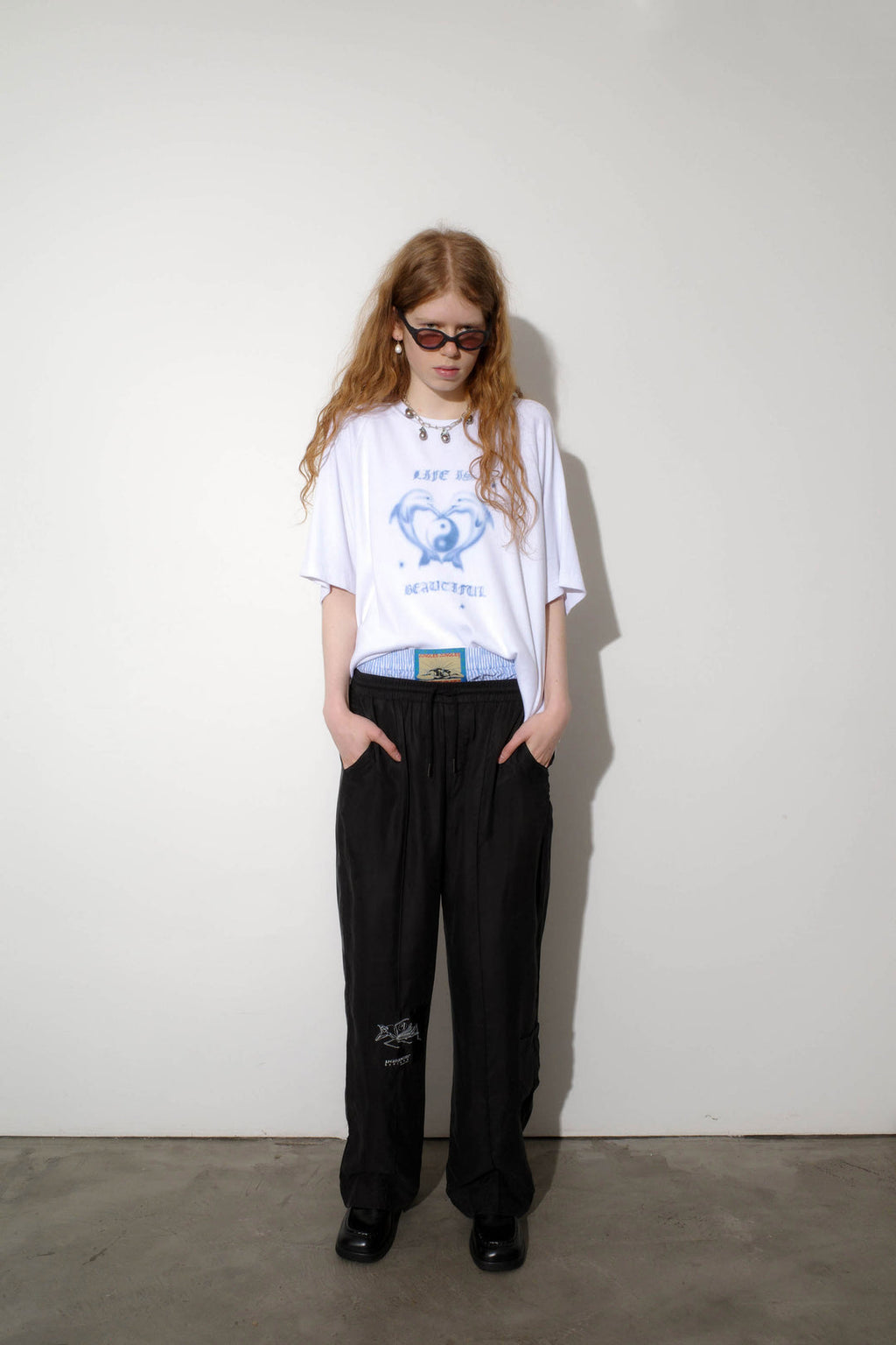 Jungles - Design For Peace Of Mind Cupro Pant , black vegan silk