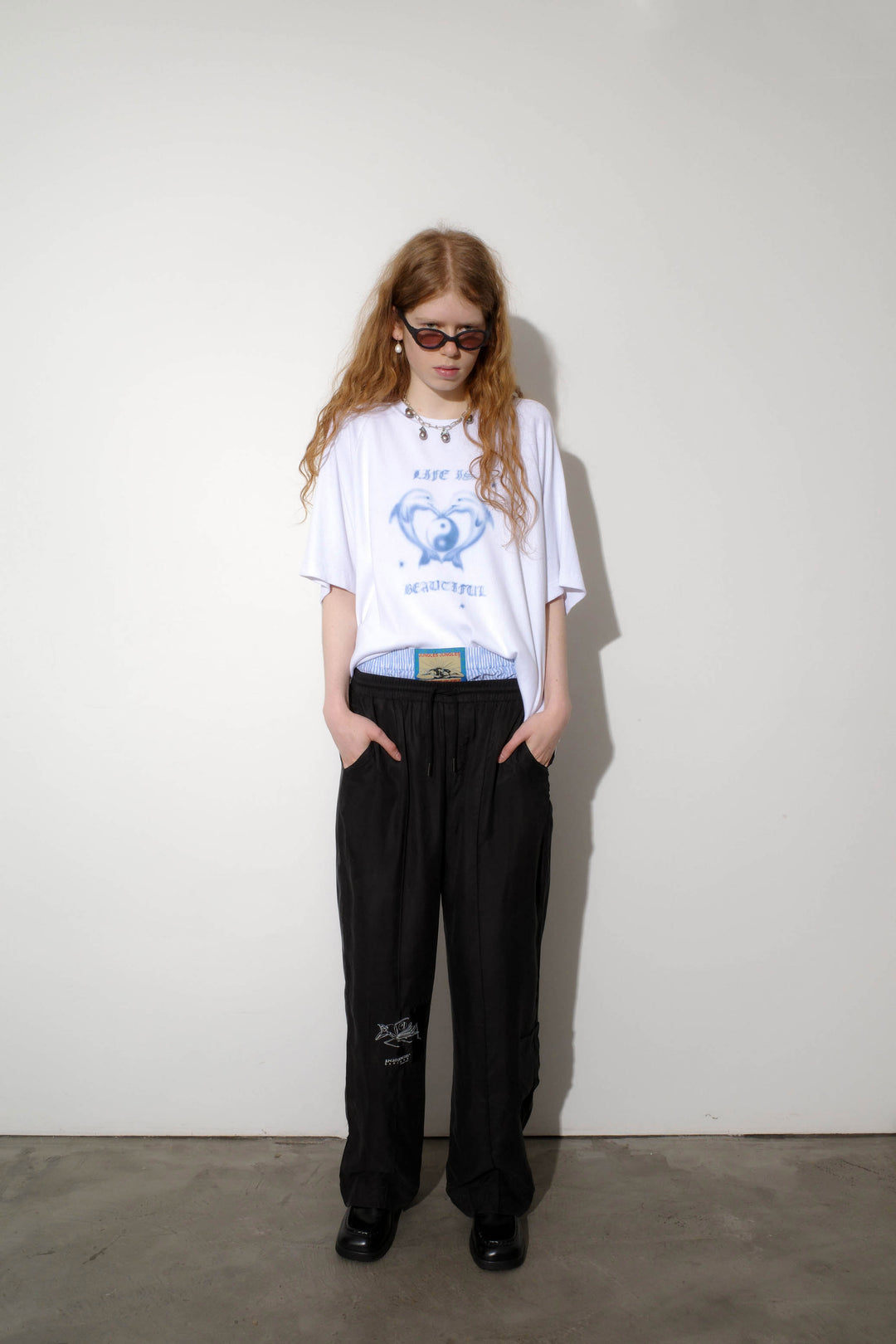 Jungles - Design For Peace Of Mind Cupro Pant , black vegan silk