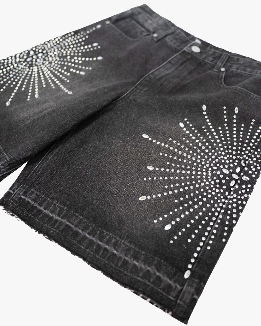 Eptm - Star denim shorts Black
