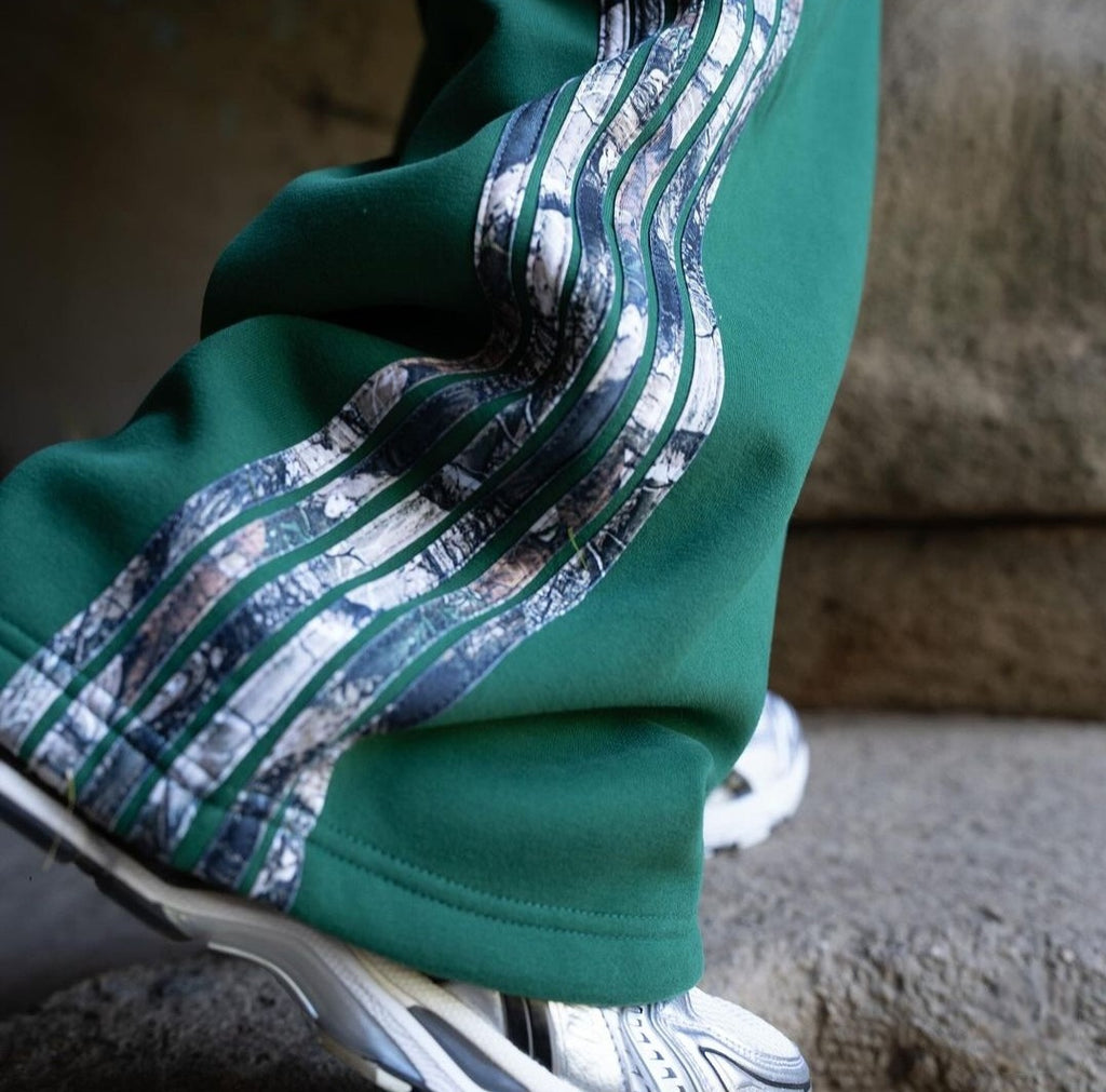 Eptm - Real camo striped baggy Pants,  Hunter green