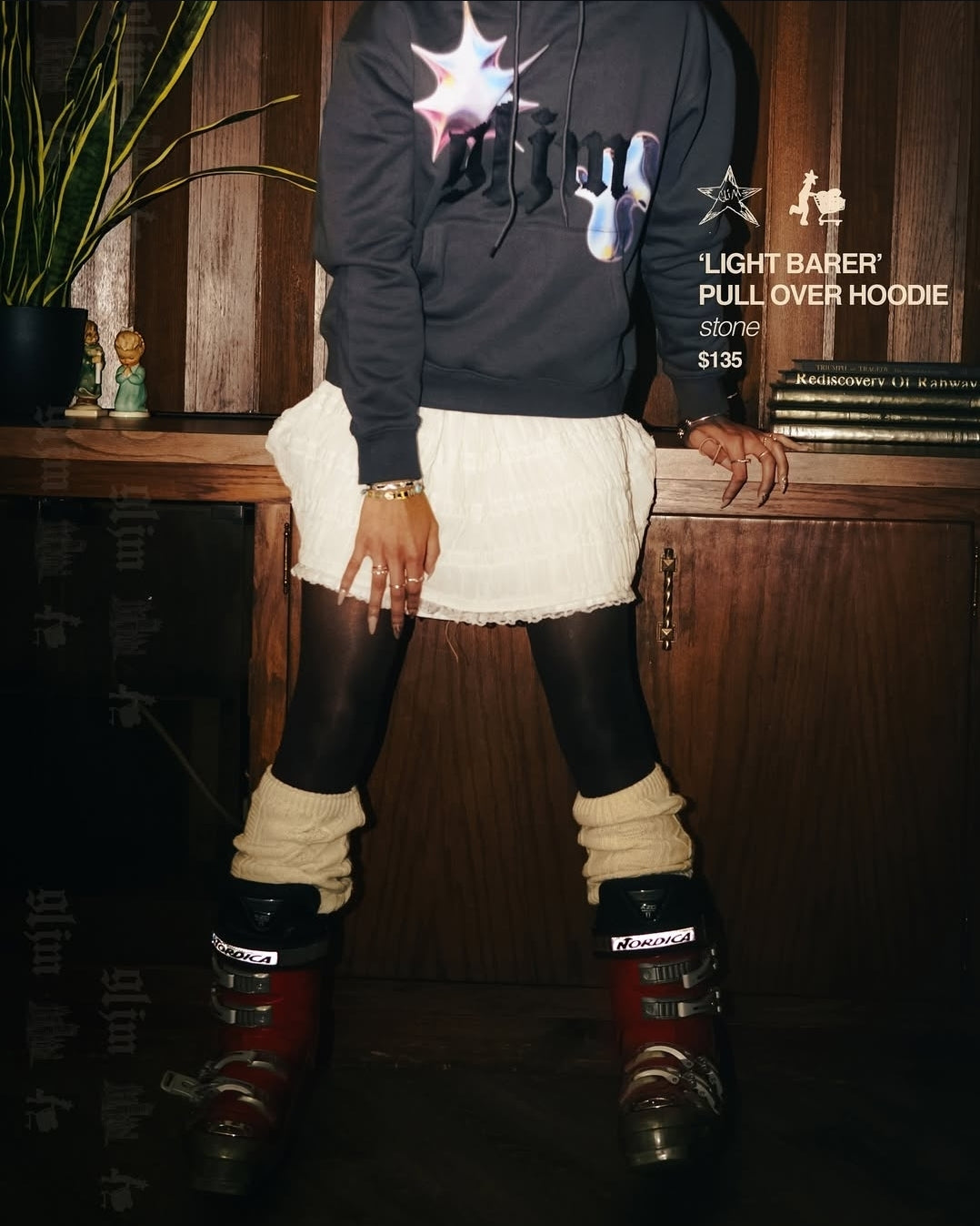 Glim - Light barer hoodie charcoal