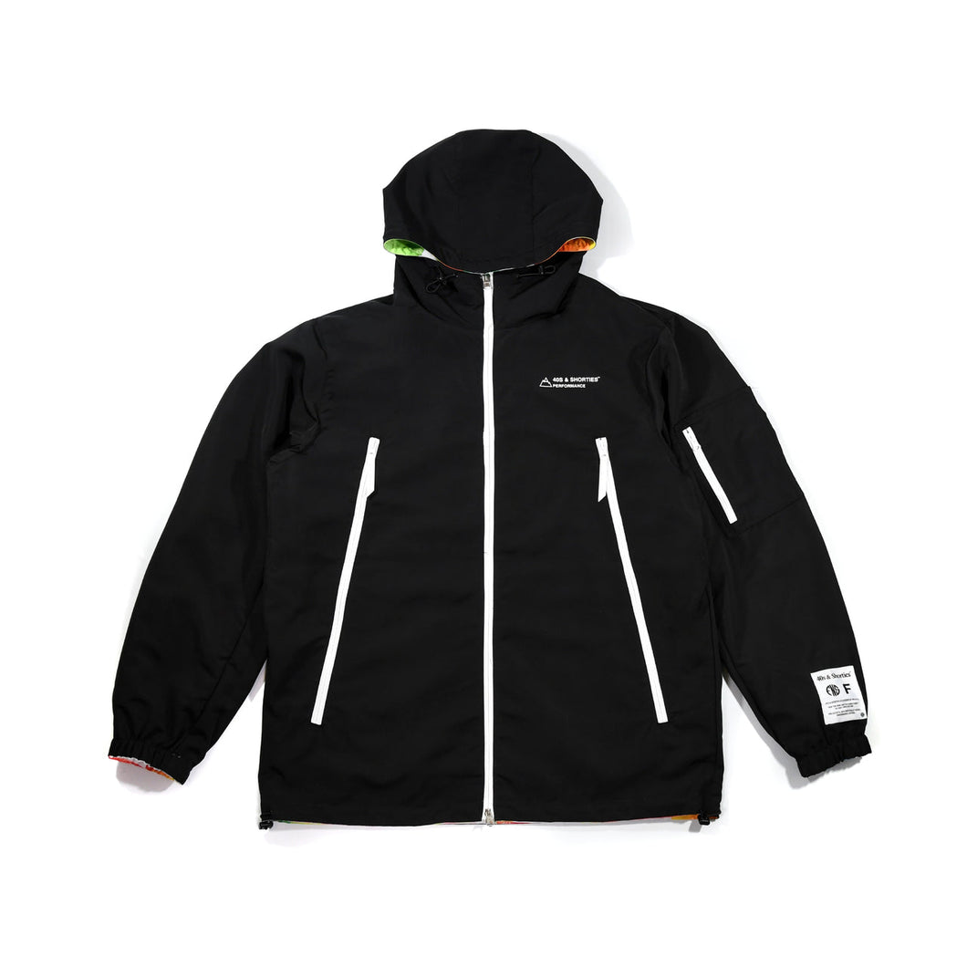40s & Shorties - Water resistant Reversible water color jacket , multi / black