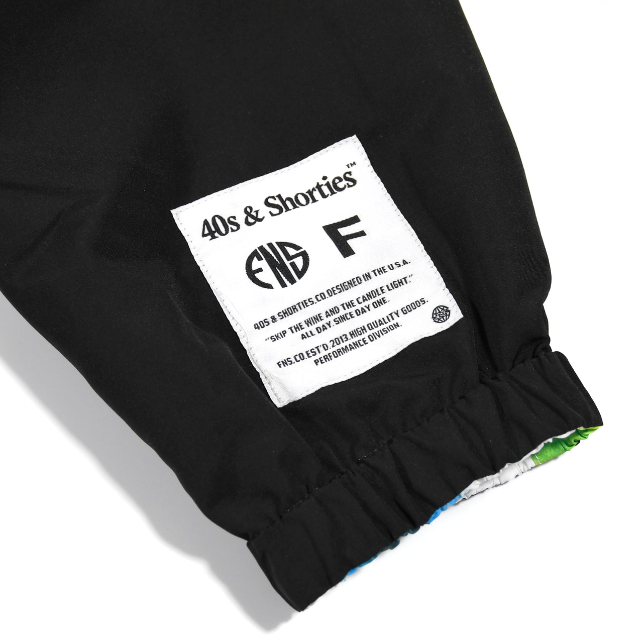 40s & Shorties - Water resistant Reversible water color jacket , multi / black