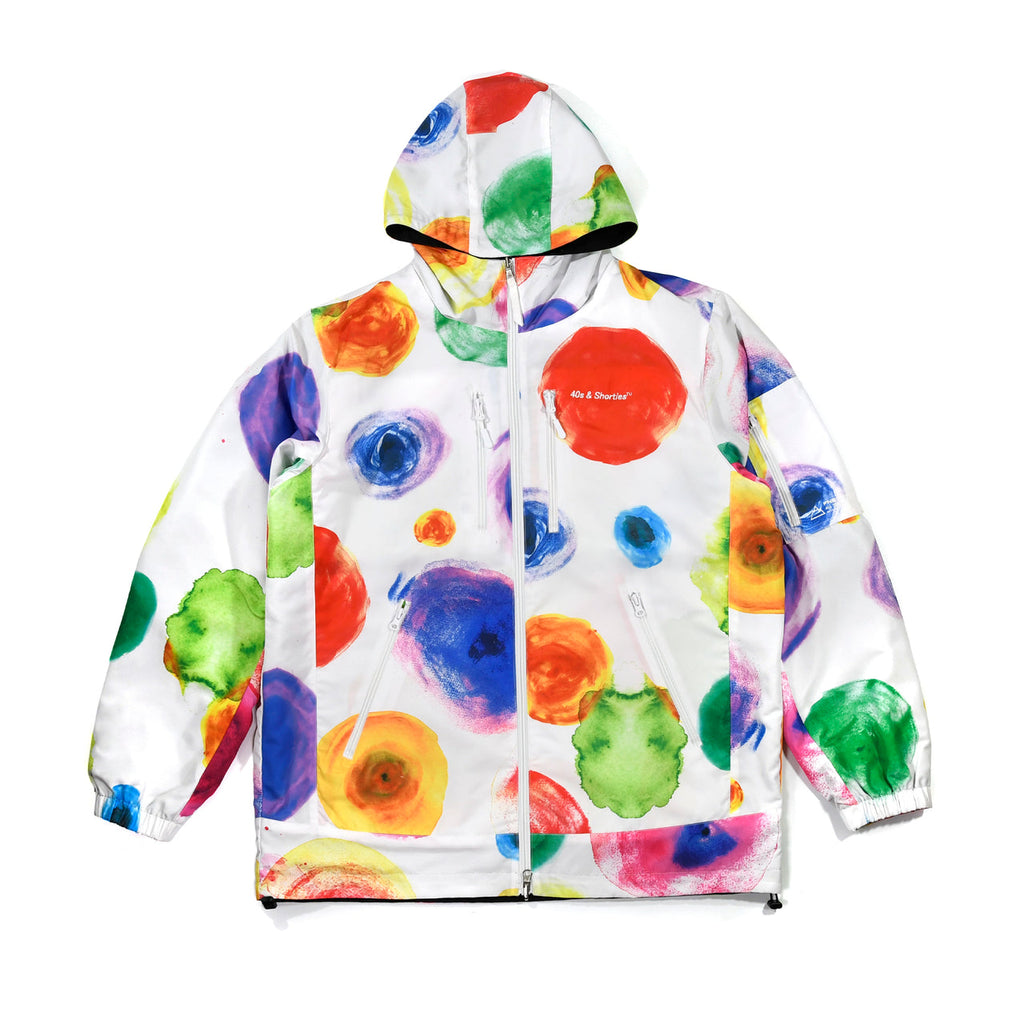 40s & Shorties - Water resistant Reversible water color jacket , multi / black