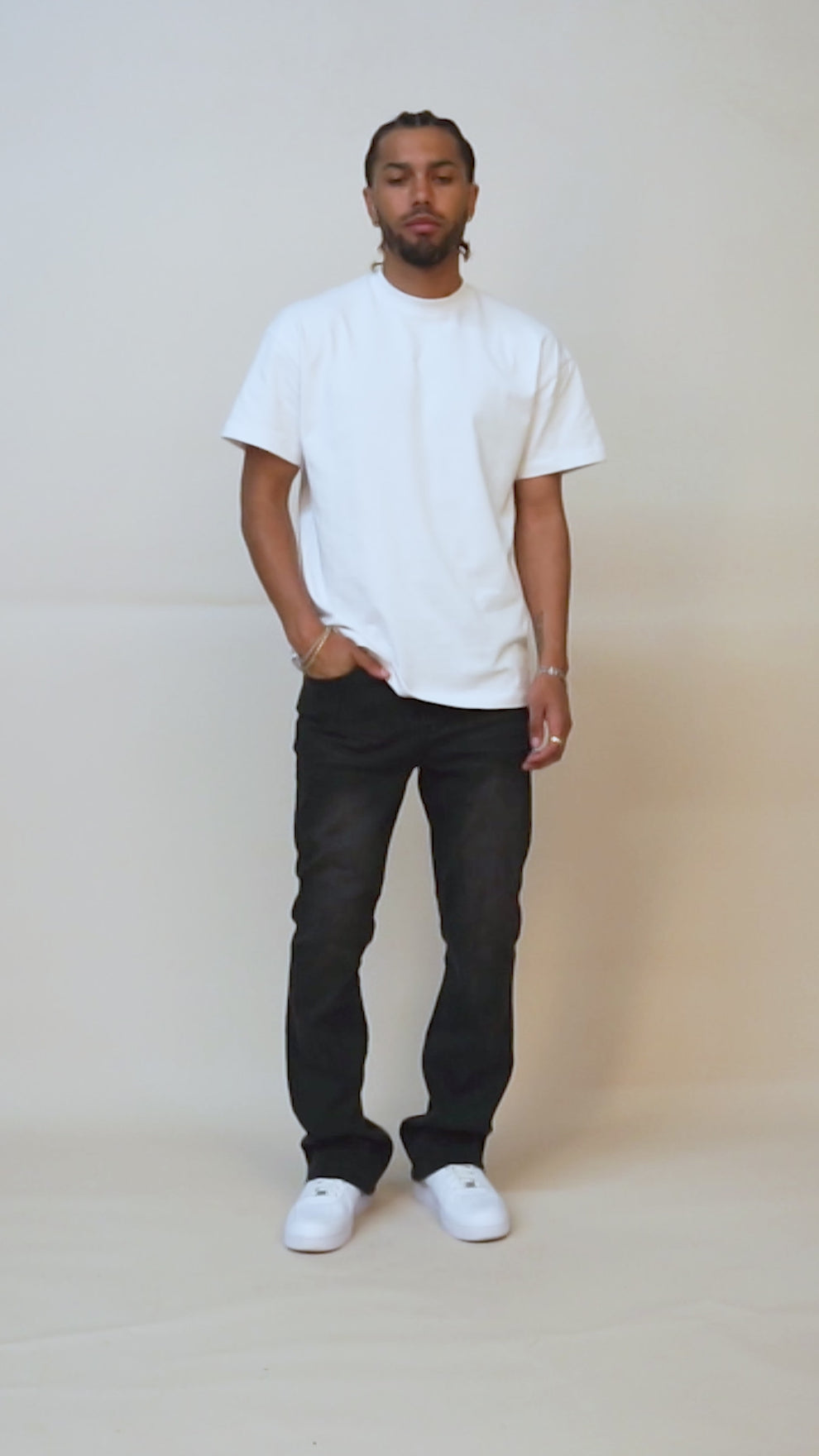 Eptm - Perfect flared denim , black