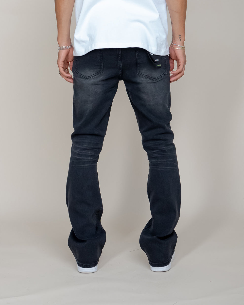 Eptm - Perfect flared denim , black