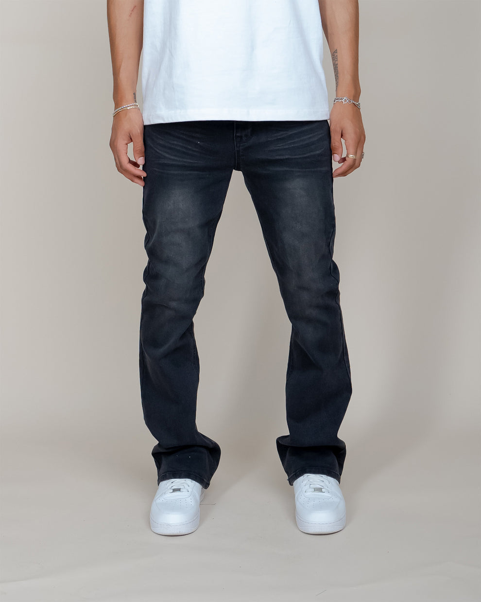 Eptm - Perfect flared denim , black