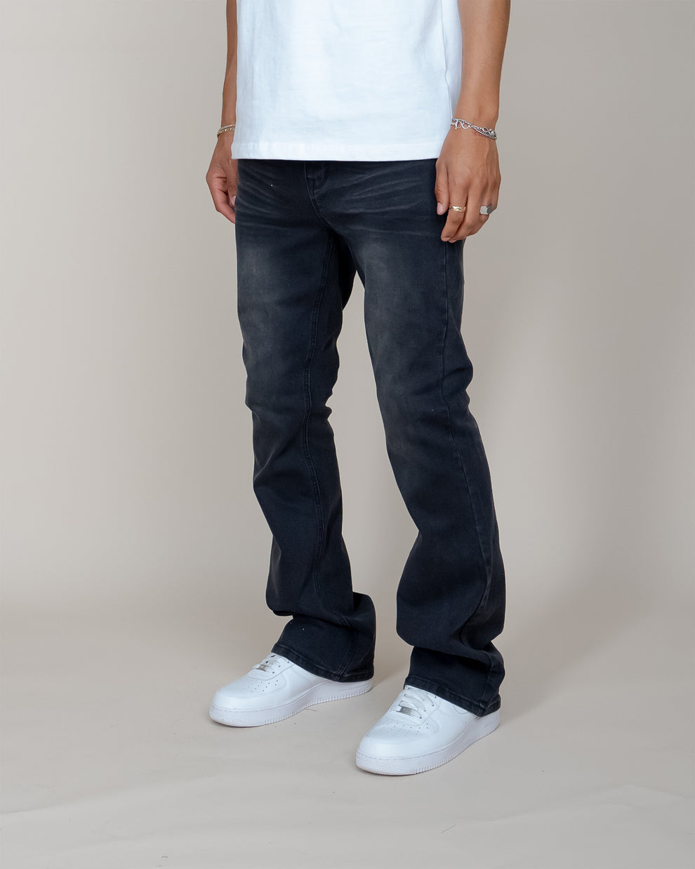 Eptm - Perfect flared denim , black