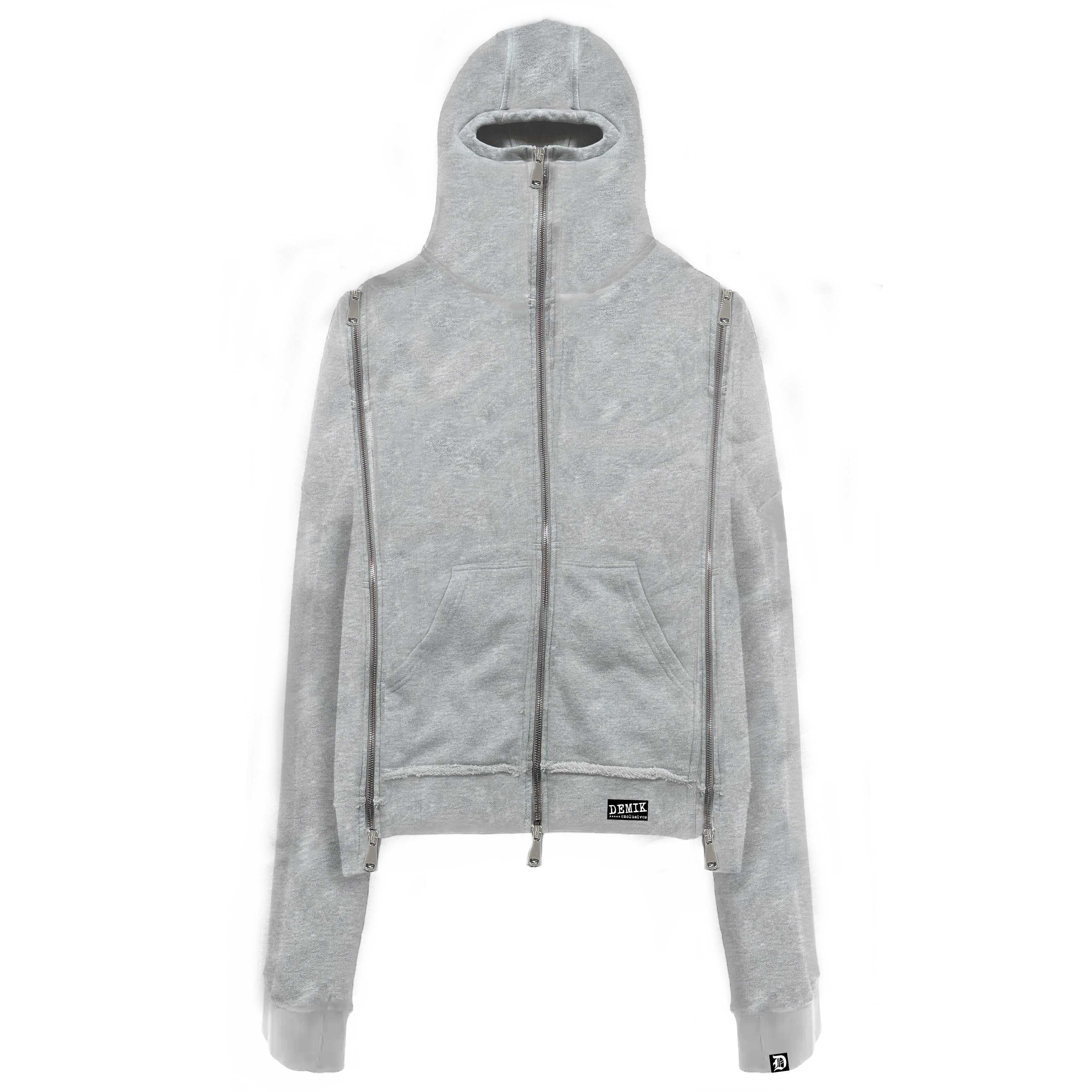 Demik - Grey 3x zip up hoodie V3