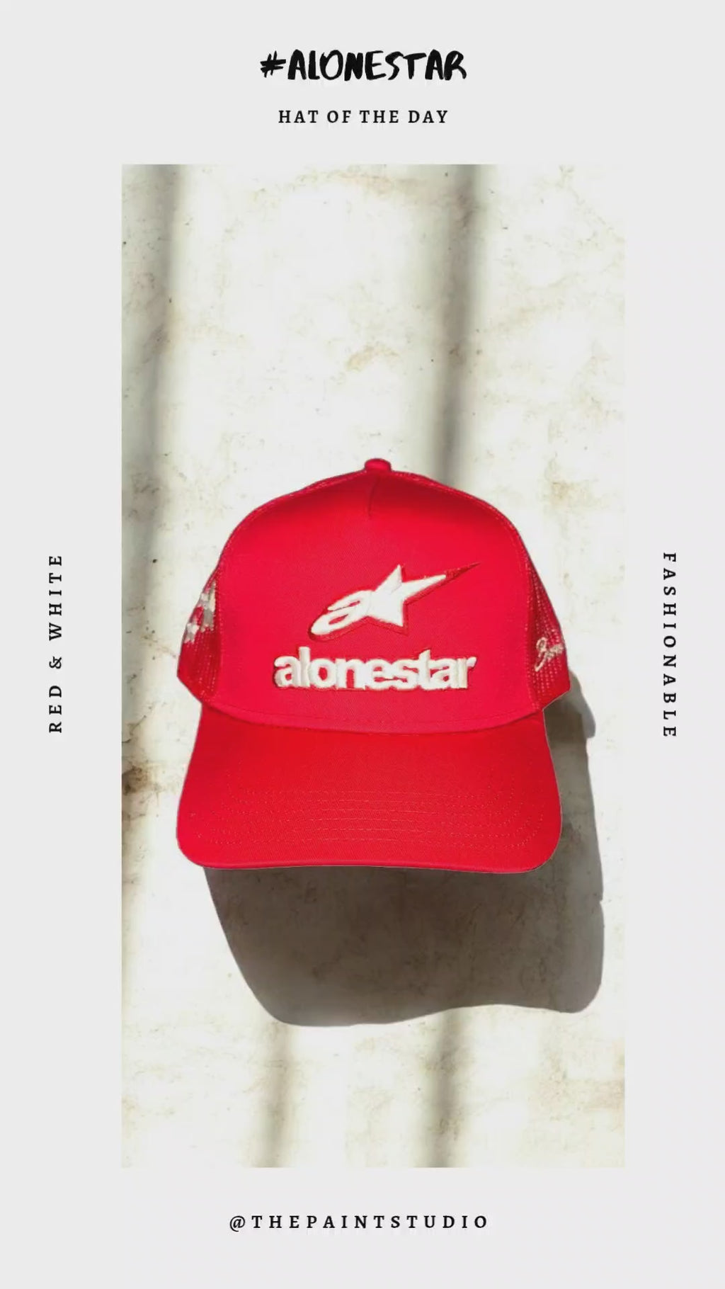 Alone Star - Trucker sb hat , red