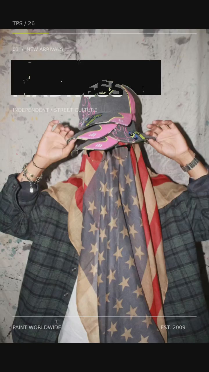 Works of Madness - Street Turbo Rhinestone Hat , pink/grey
