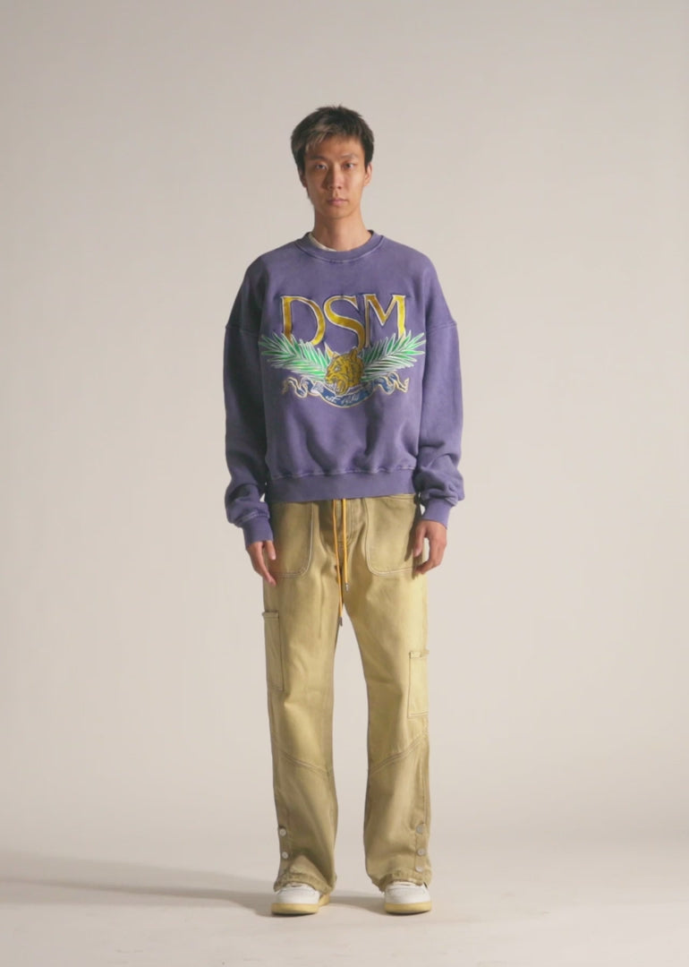 Diet Starts Monday - Tiger crewneck washed navy
