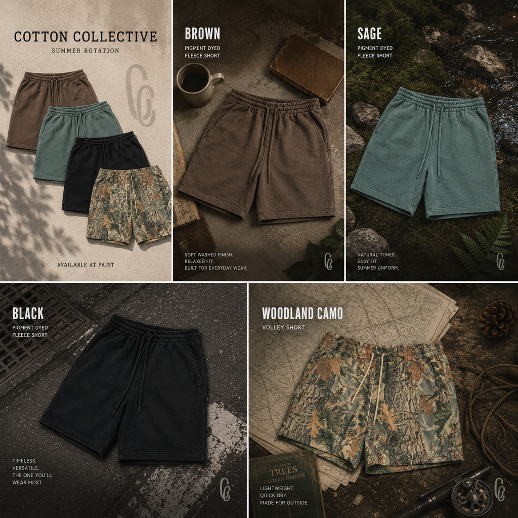 Cotton Collective - Vintage brown dunk shorts