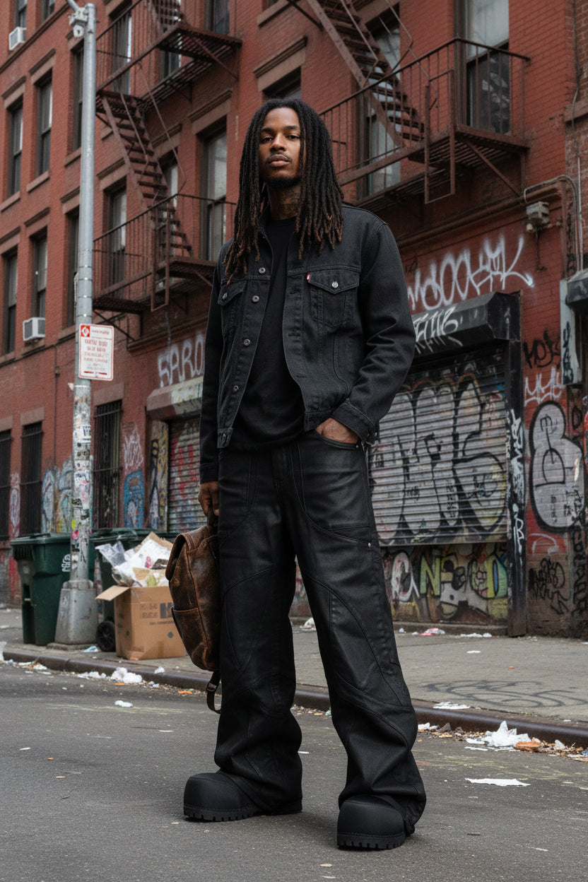 Guapi - Celtics waxed denim black
