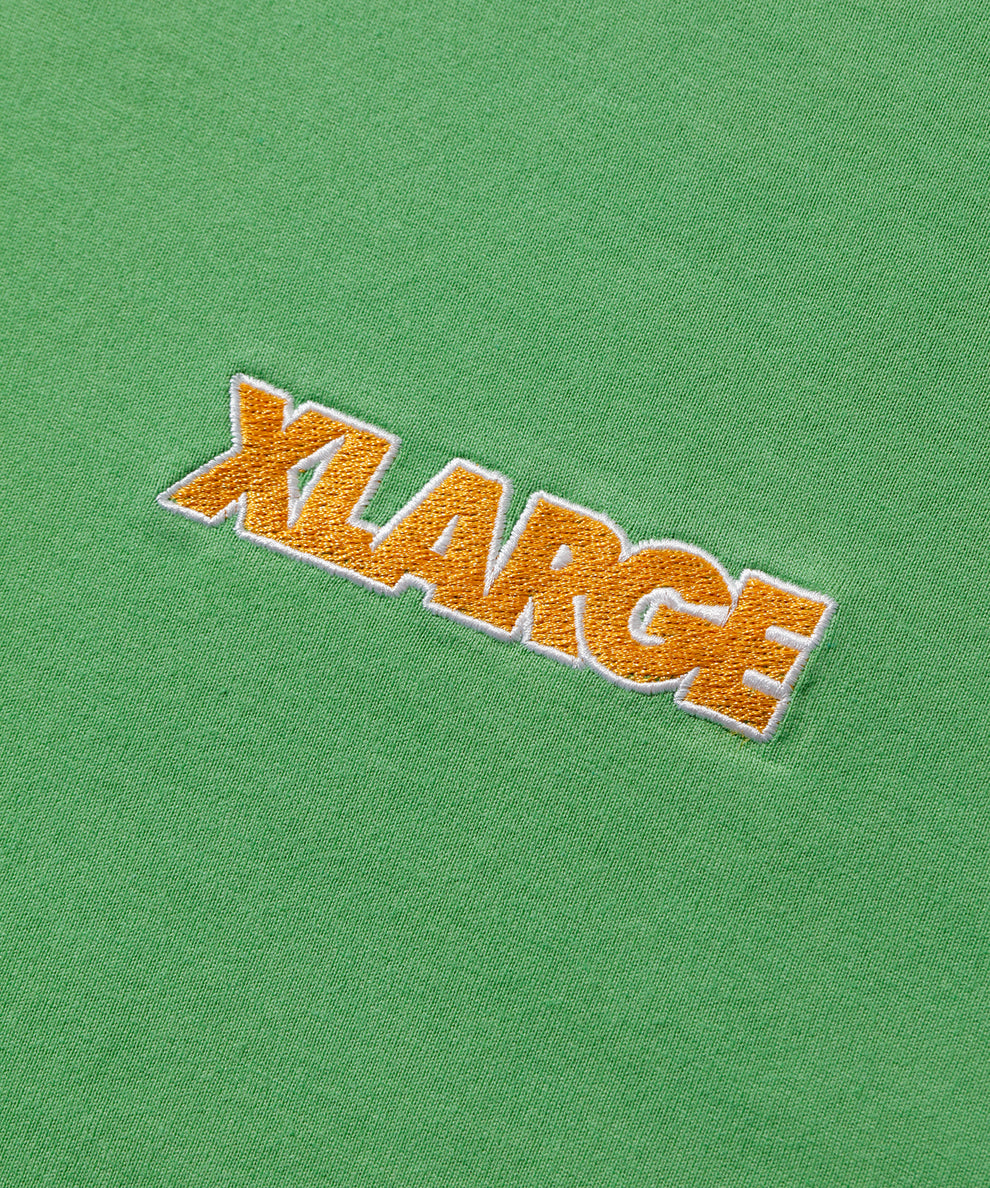Xlarge - Embroidered standard logo ss tee lime green