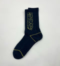Xlarge - Graffiti socks navy , slime green