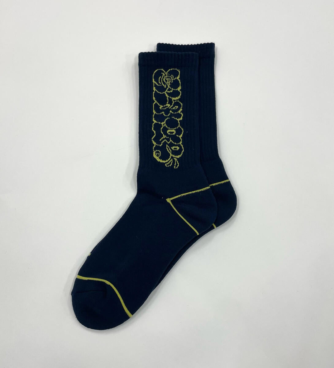 Xlarge - Graffiti socks navy , slime green