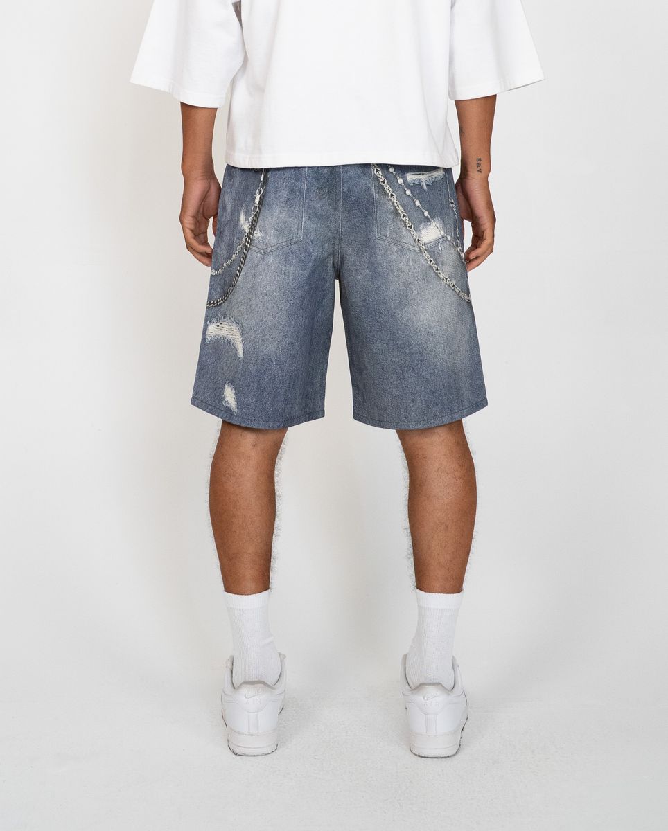 Eptm - SnapShot Vintage denim shorts blue