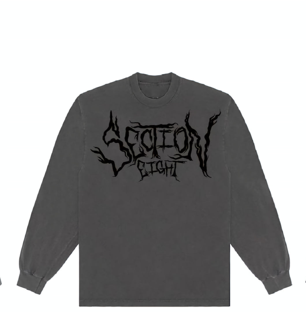 Section 8 - Eight ball charcoal long sleeve t-shirt