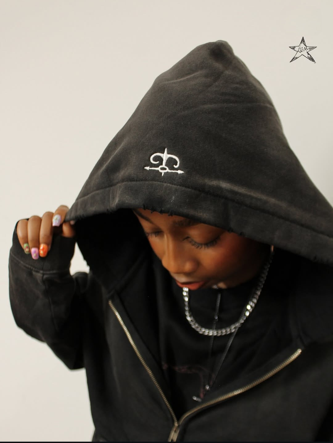 Glim - Dark Mage Hoodie - Trashed Black