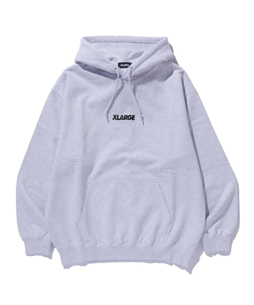 XLARGE ; Standard logo hooded sweatshirt- ash grey