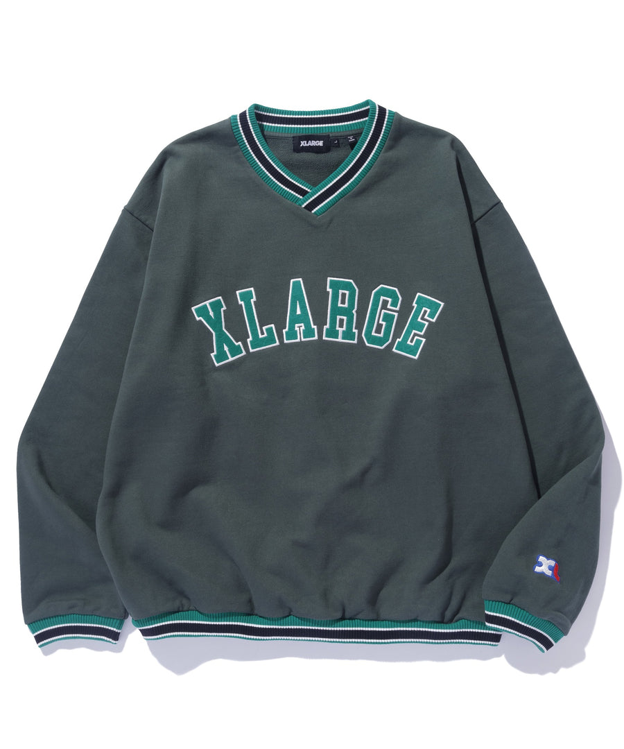 Xlarge - Rib line v neck sweater