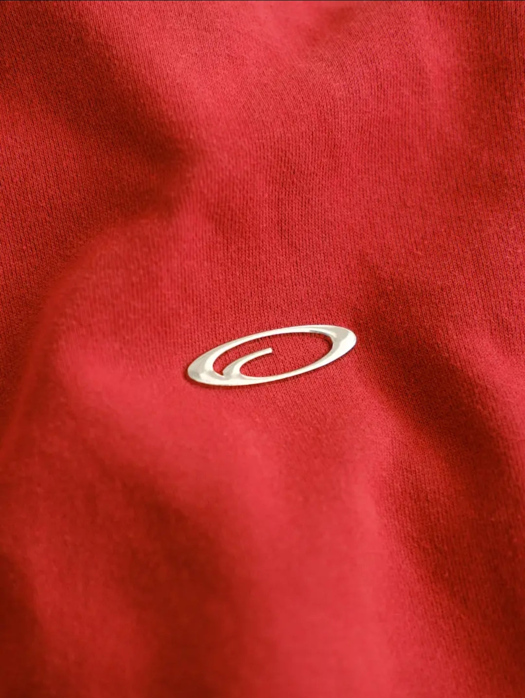 Fragile - Vintage red washed zip up hoodie red