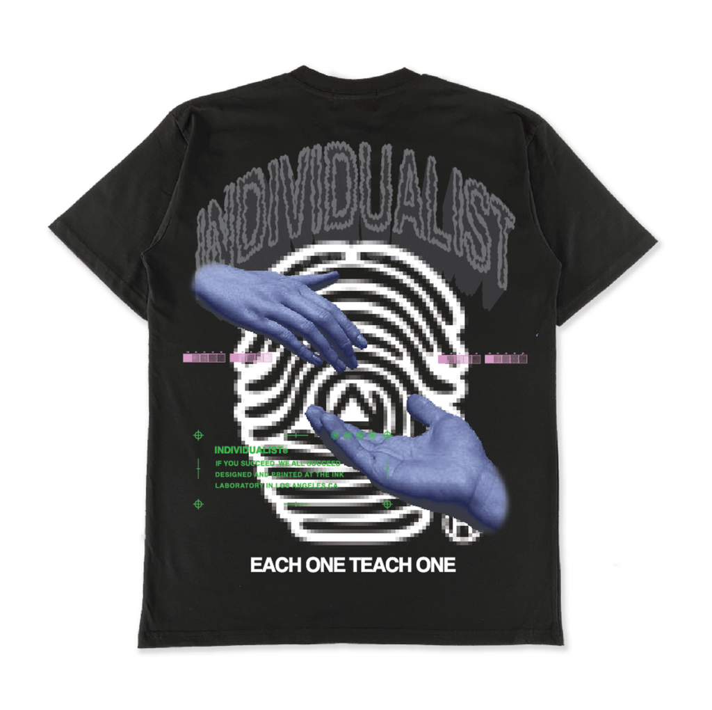 Individualist ; Helping hand tshirt  - black