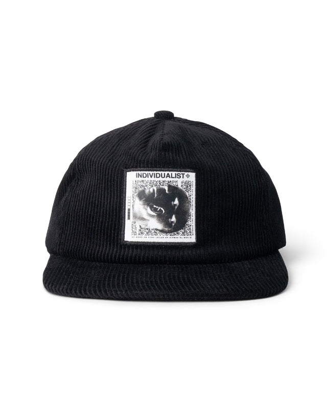Individualist - Picasso 4 panel whale corduroy hat blk