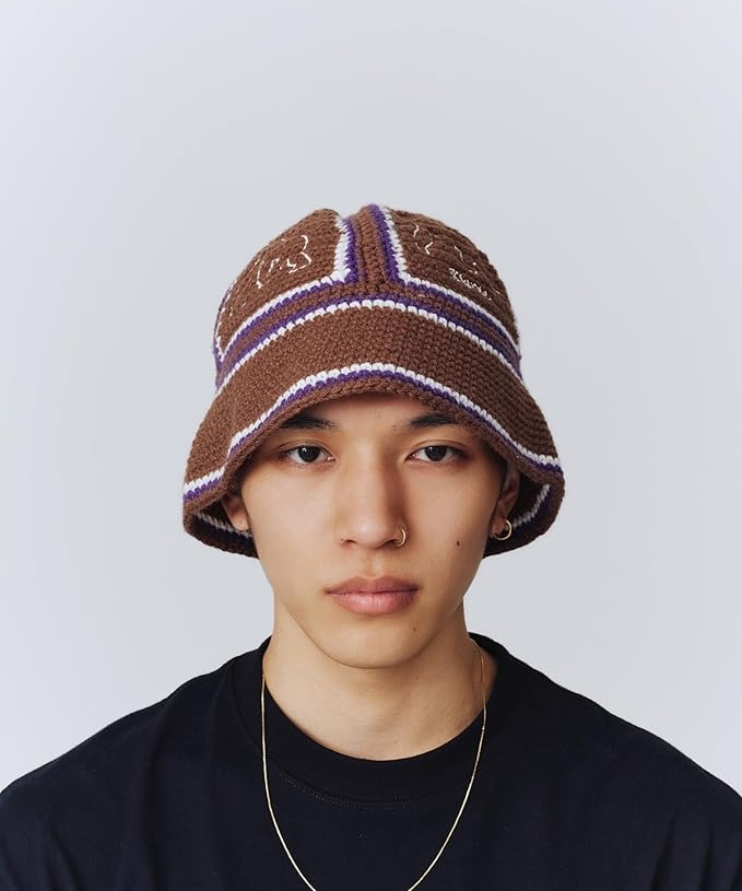 Xlarge - Crochet bell hat brown