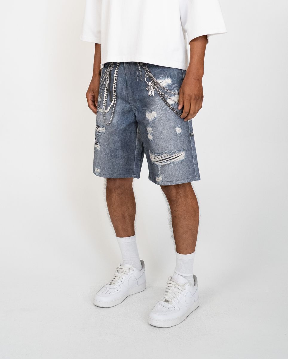 Eptm - SnapShot Vintage denim shorts blue