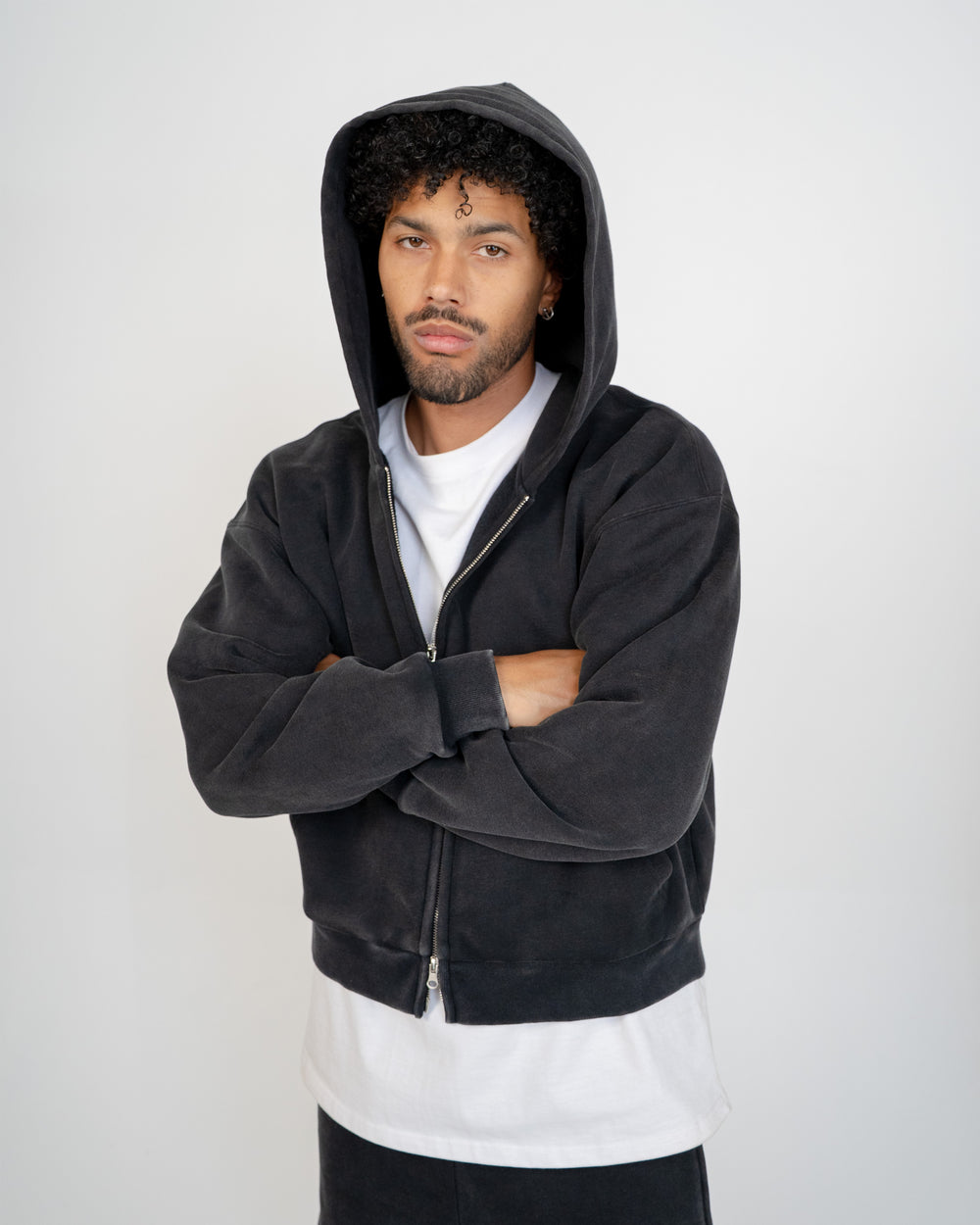Eptm : Vintage zip up hoodie - blk